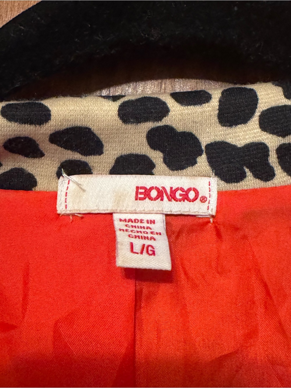 Bongo Animal Cheetah Print Blazer Size Large - Picture 4 of 7